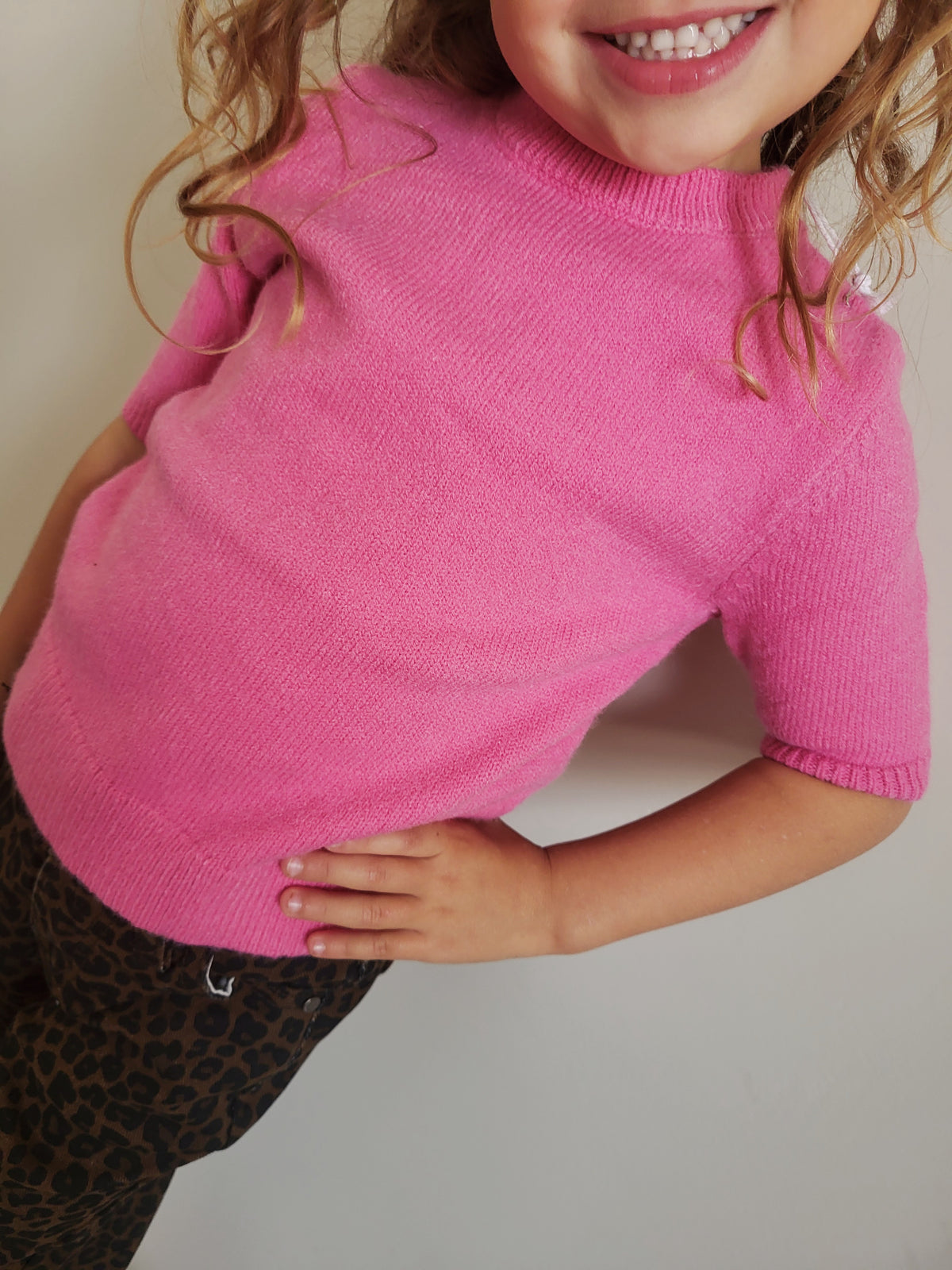 Pull t-shirt Rose enfant