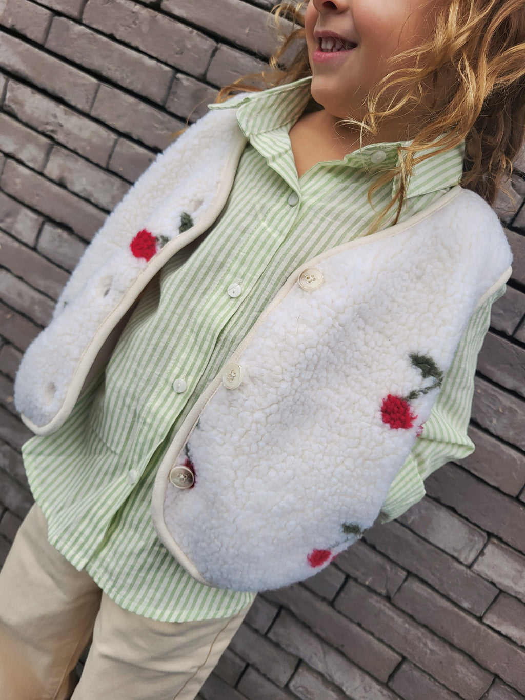 Veste sans manche Cerise enfant