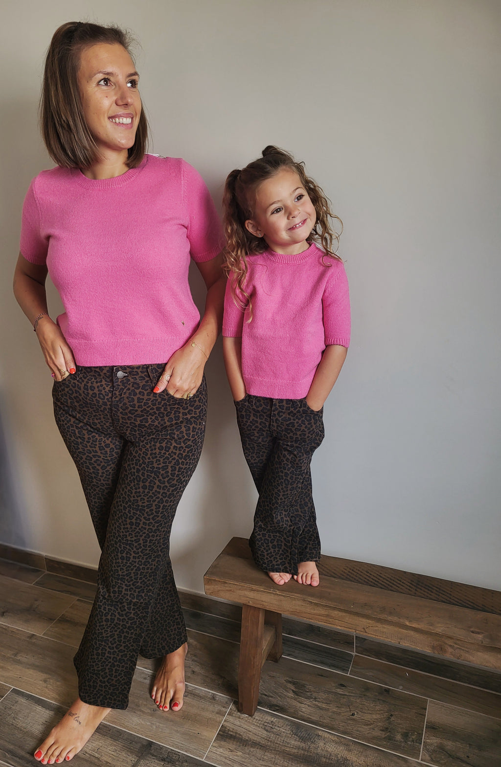 Pull t-shirt Rose enfant