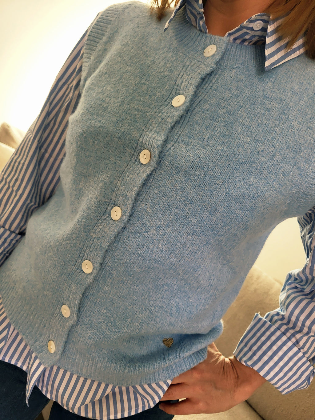 Pull sans manche blue