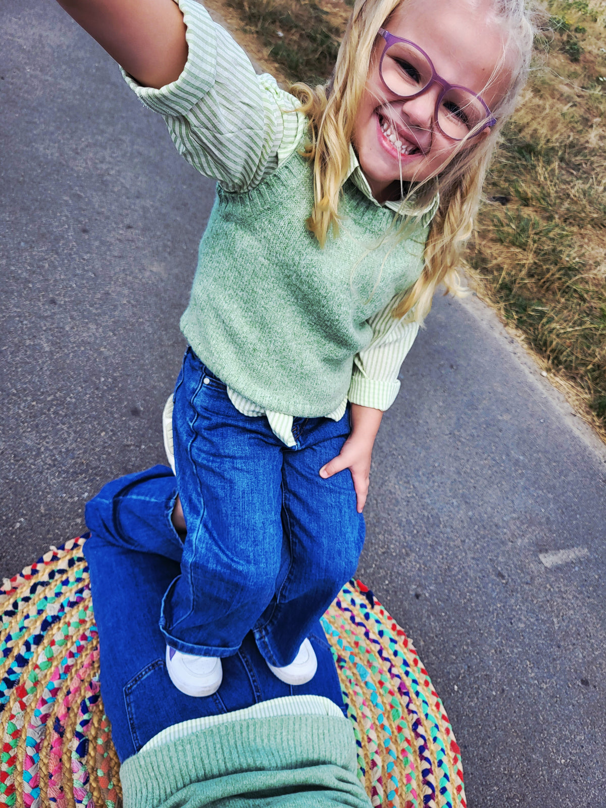 Pull sans manche Green enfant